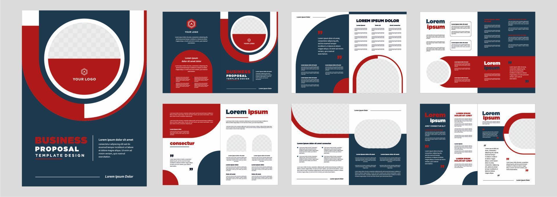 Company profile proposal or brochure template layout design shape minimalist business proposal or brochure template design vector