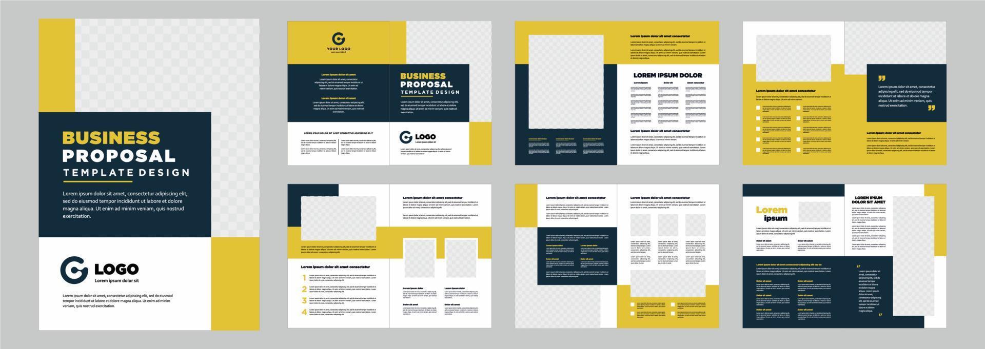 Minimalist business proposal template vector