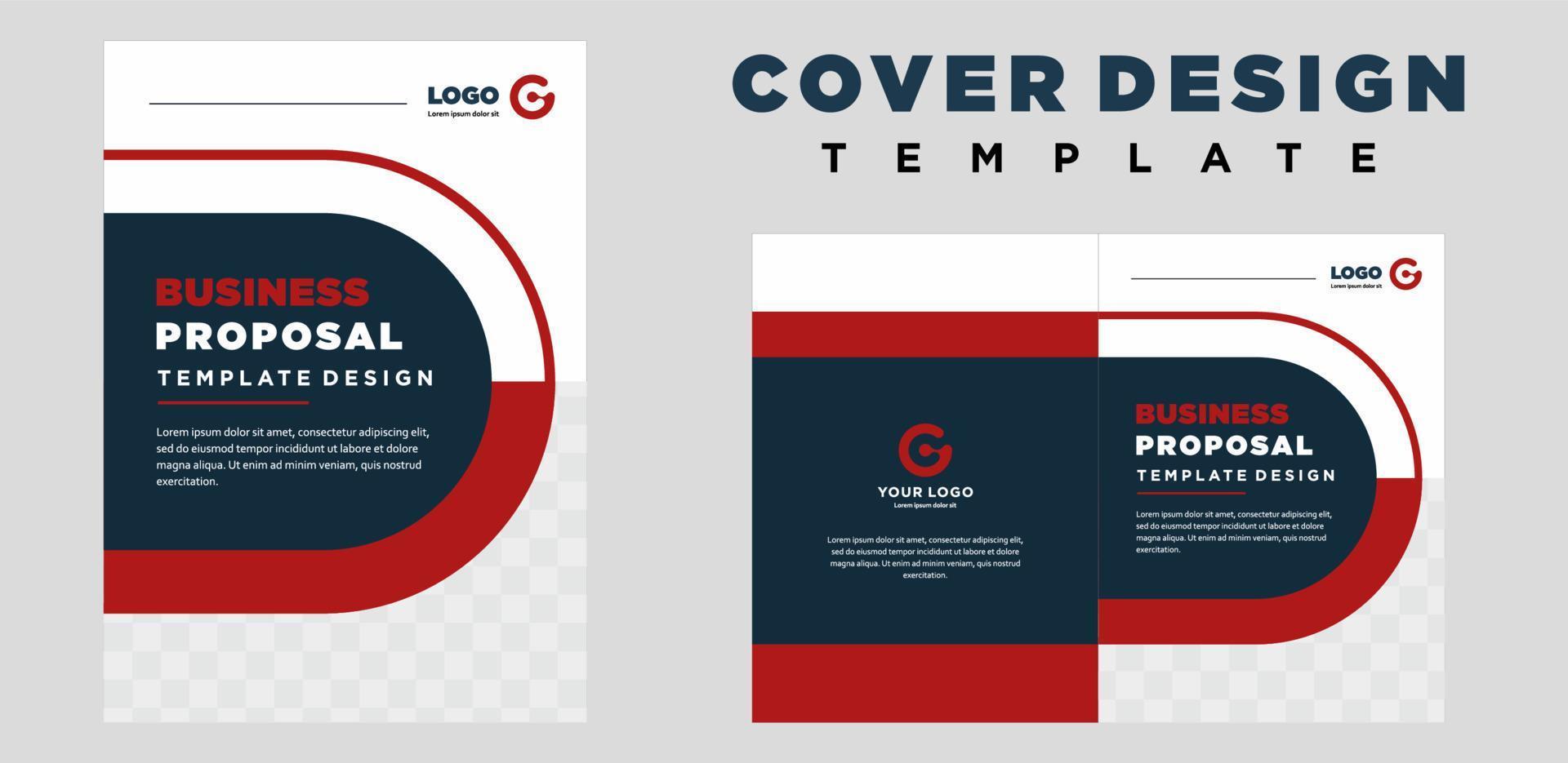 company profile cover template layout design or brochure cover template design vector