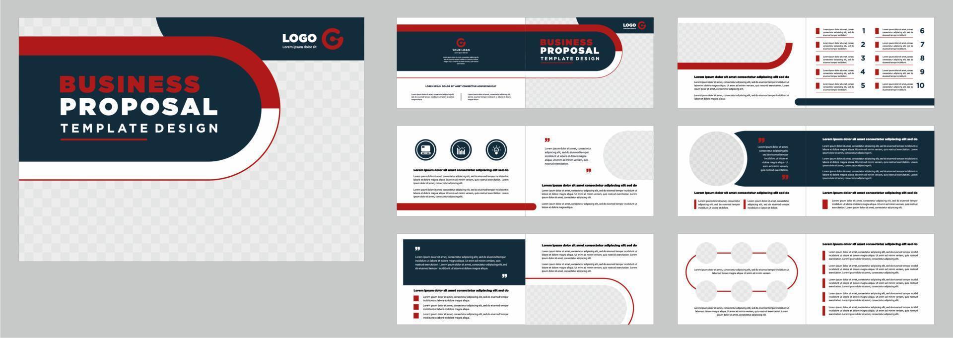 Minimalist business proposal template vector