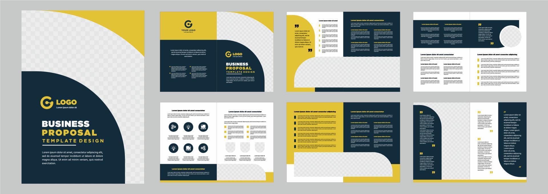 Minimalist business proposal template vector