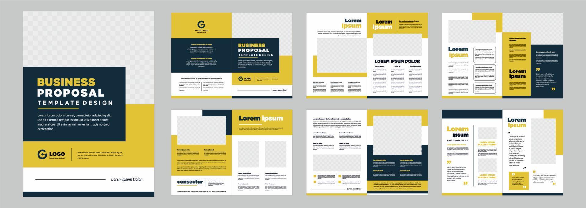 Minimalist business proposal template vector