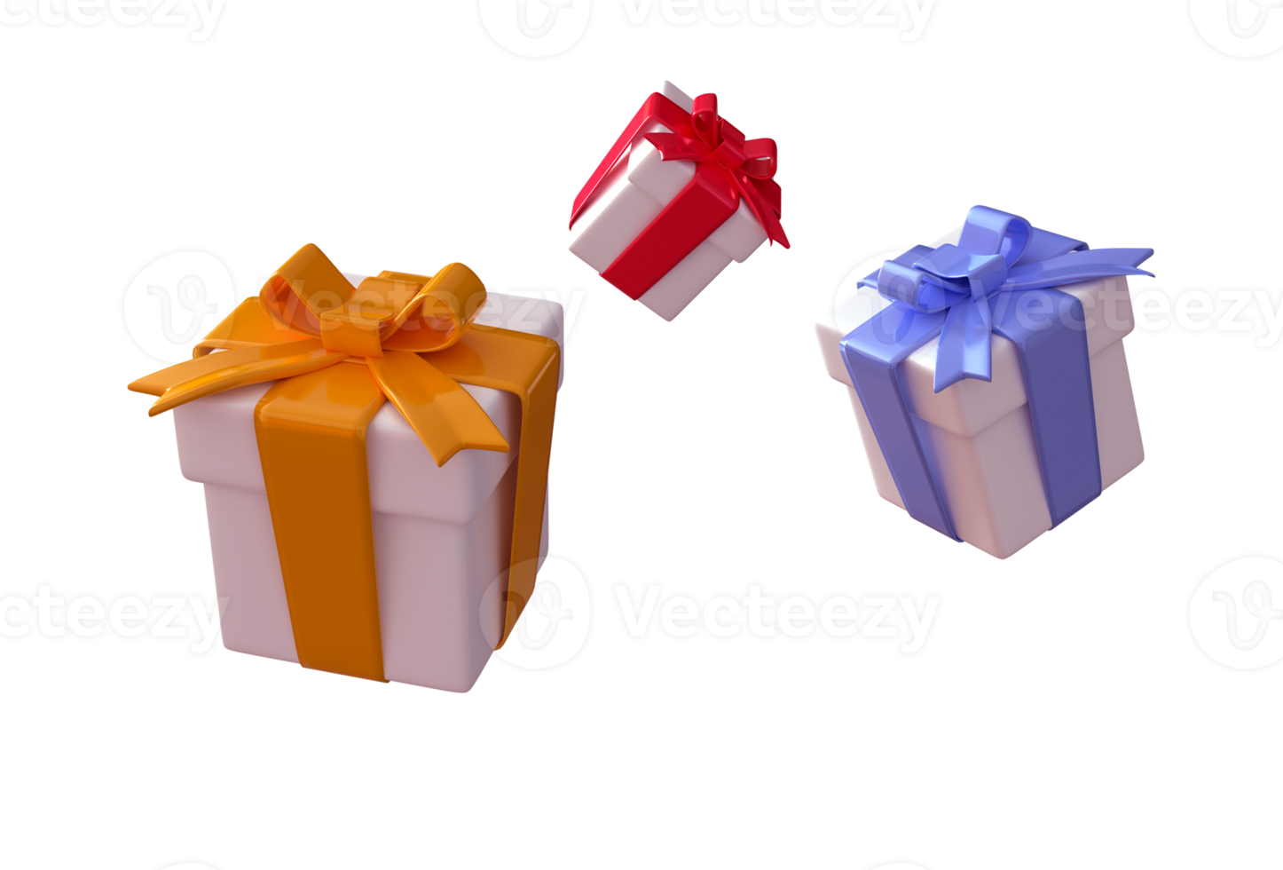 3d surprise gift box. 3d Render Illustration. png