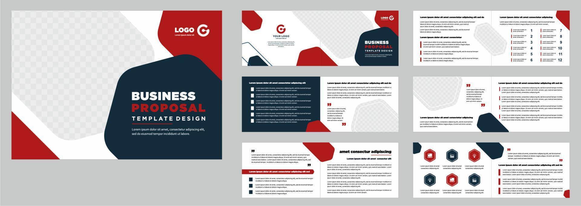 Minimalist business proposal template vector