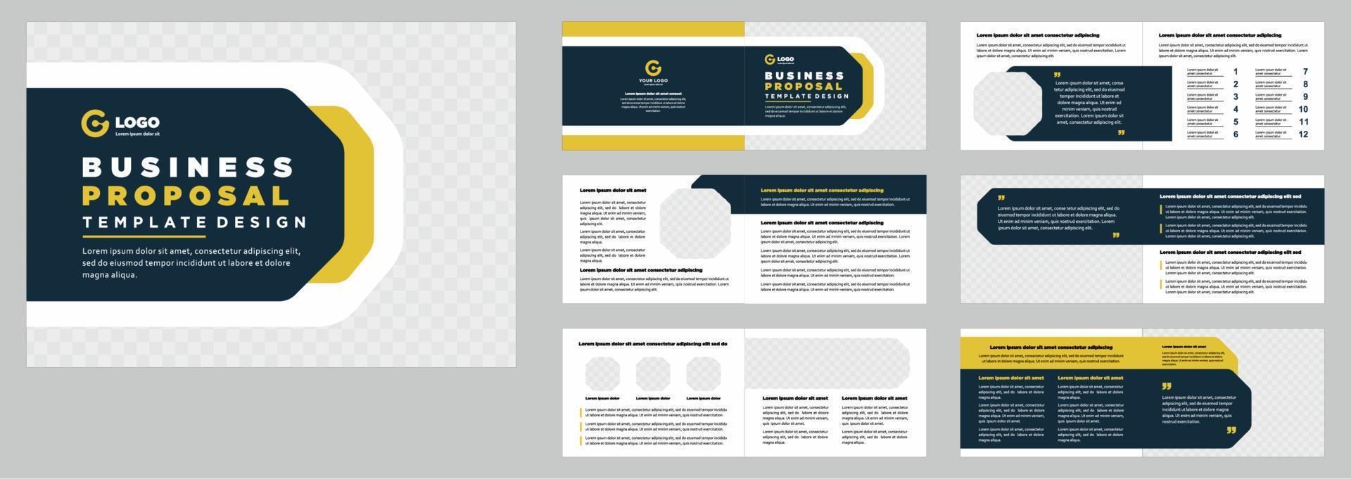 Minimalist business proposal template vector