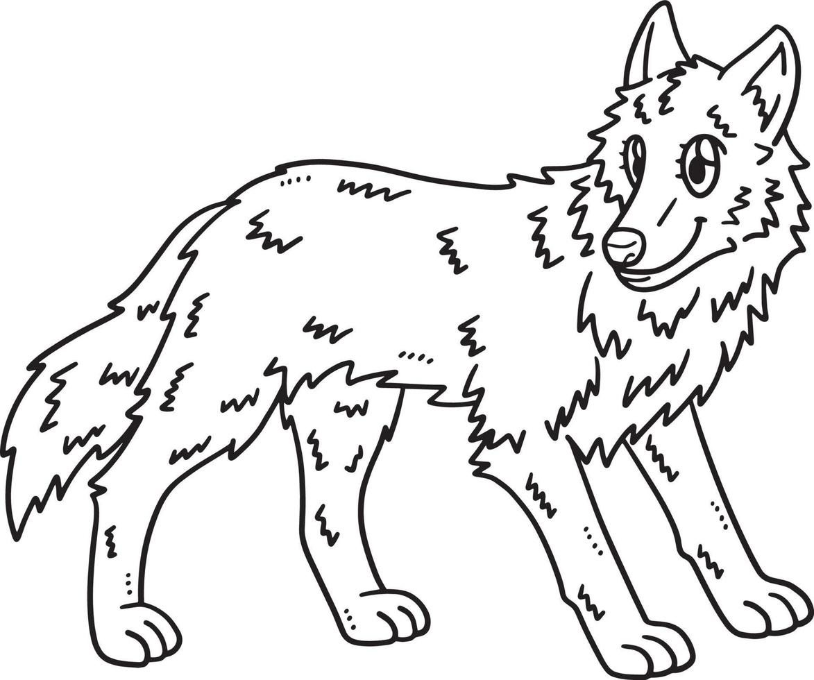 Mother Wolf Isolated Coloring Page for Kids vector