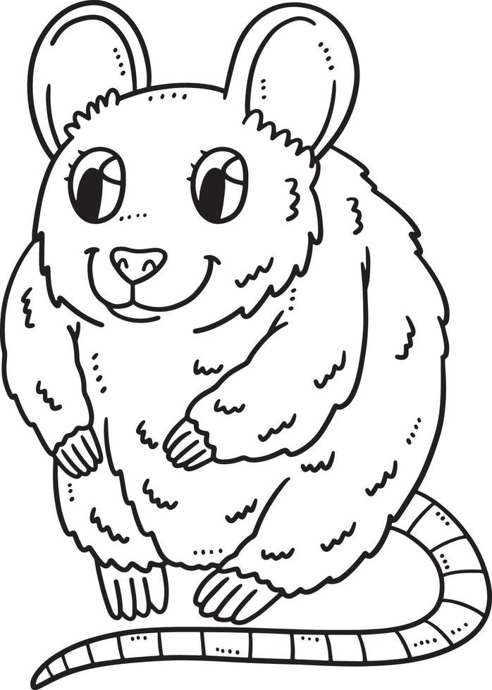 Mother Mouse Isolated Coloring Page for Kids vector