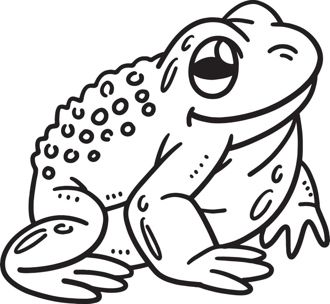 Baby Frog Isolated Coloring Page for Kids vector