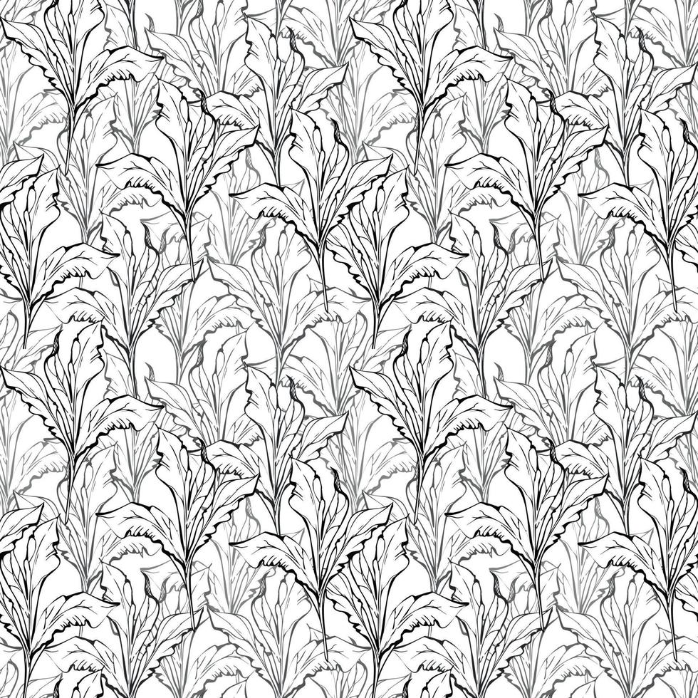 Hand drawn vector seamless pattern with peony flowers, buds and leaves. Isolated on white background. Design for invitations, wedding or greeting cards, wallpaper, print, textile, wrapping paper