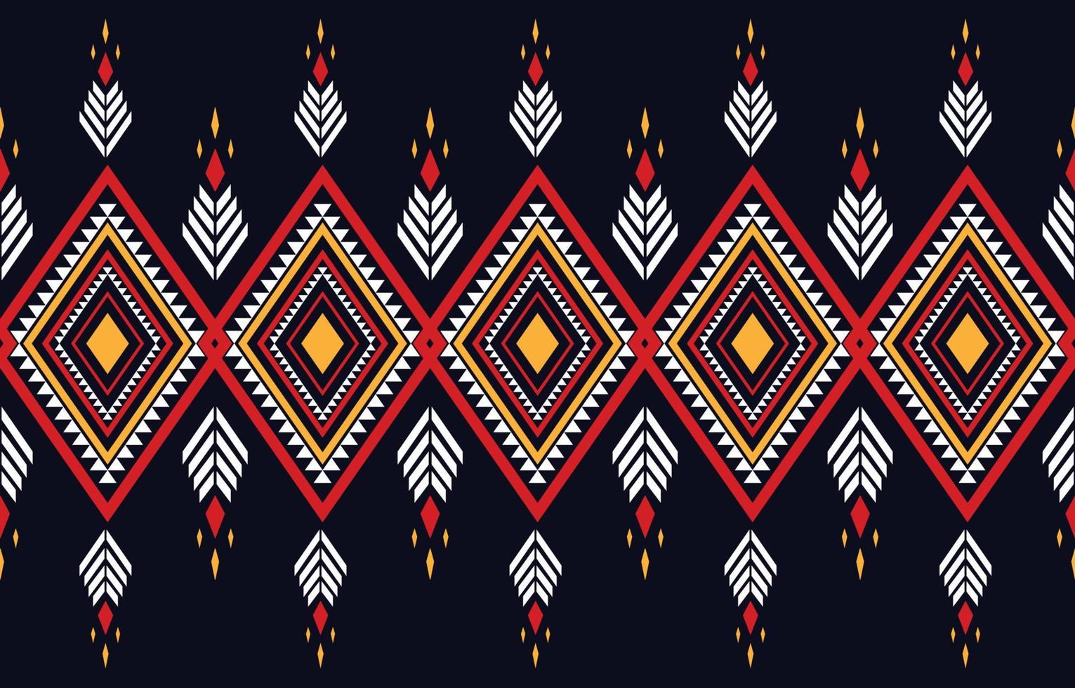 patrón de estilo de geometría indígena. concepto de patrón étnico sin fisuras. diseño para indígenas, tela, boho, alfombra, ikat, tribal, batik, fondo, papel tapiz, vector, ilustración, estilo patrón. vector