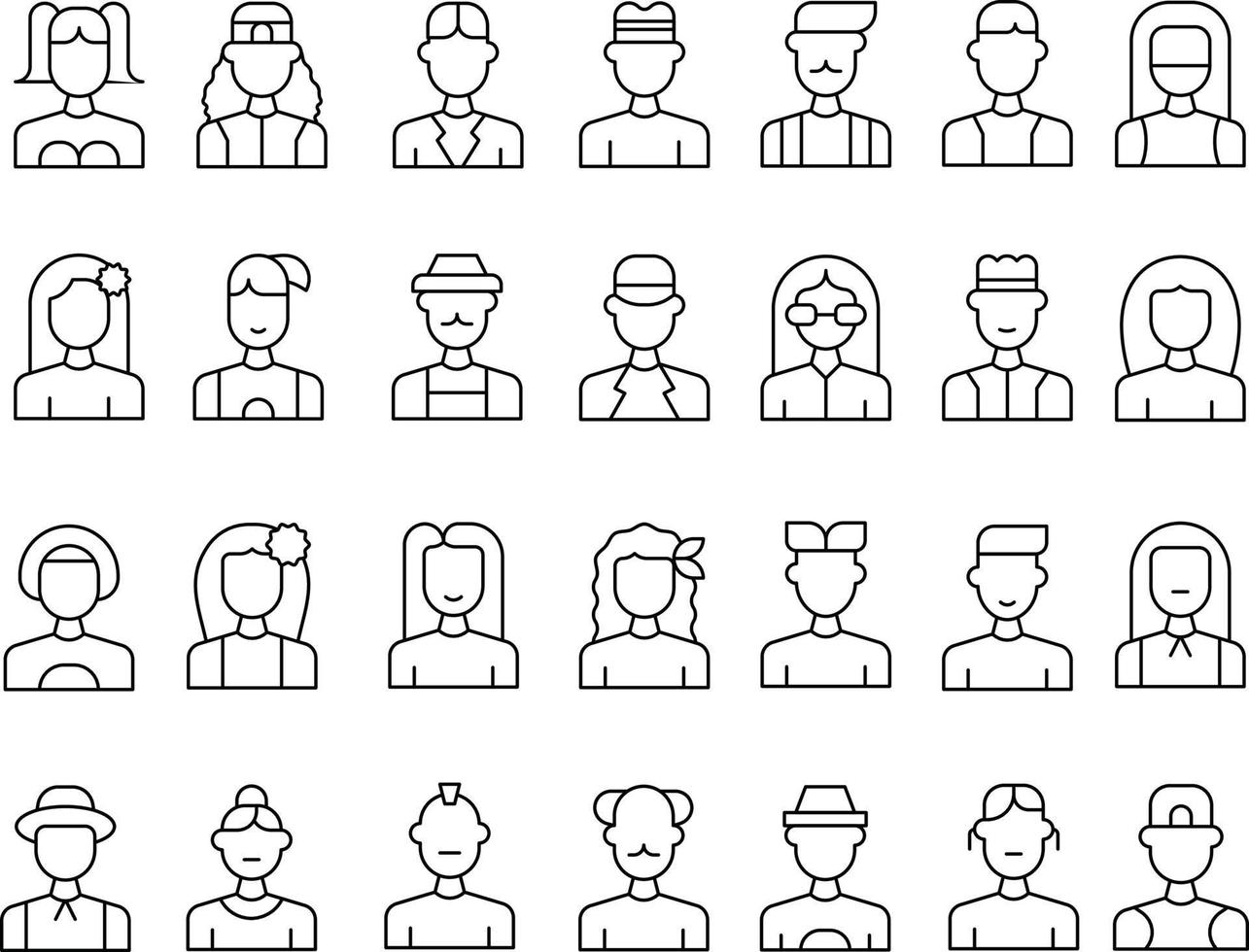 spring avatar  avatar  mens and women vector