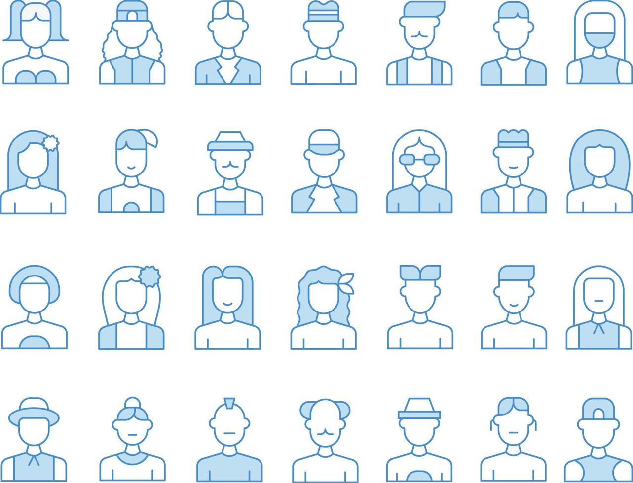 spring avatar avatar men and women vector