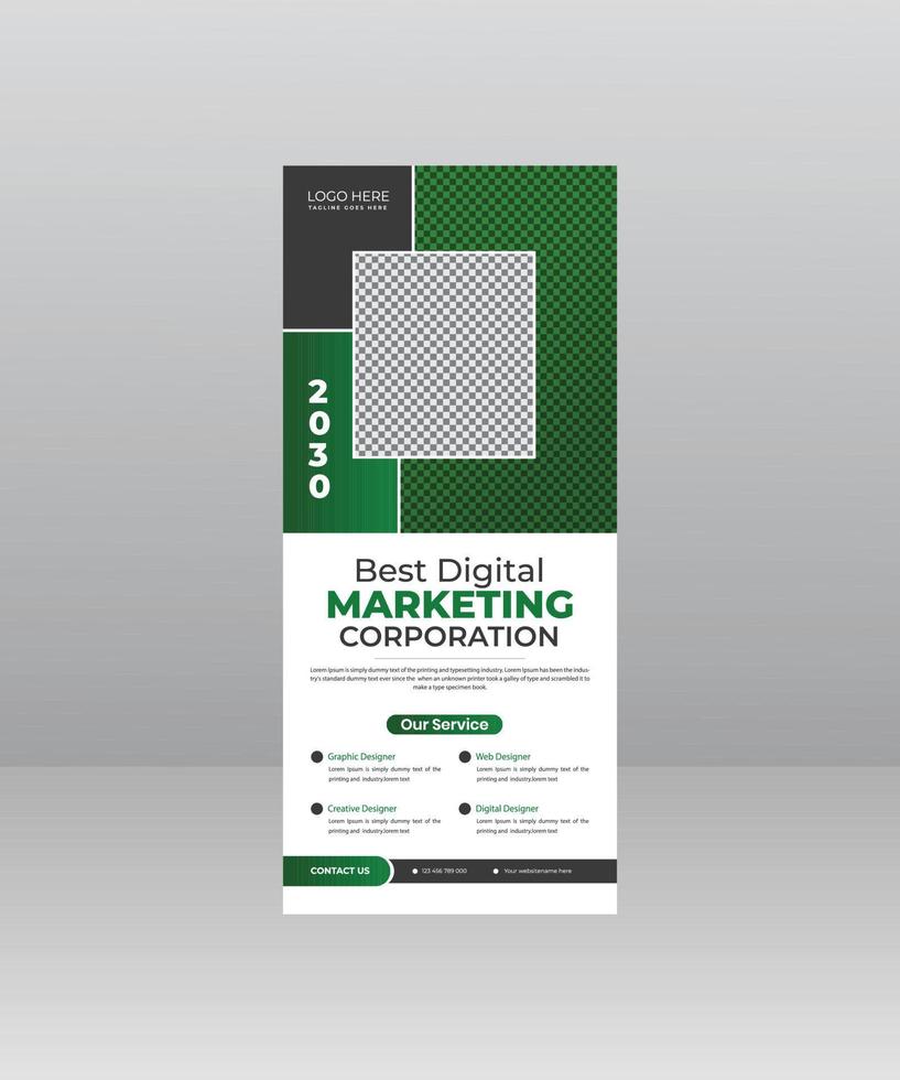 Roll Up Banner Stand Template Design, Business Flyer, Display, X-banner, Flag-banner, and Cover Presentation for Multipurpose vector