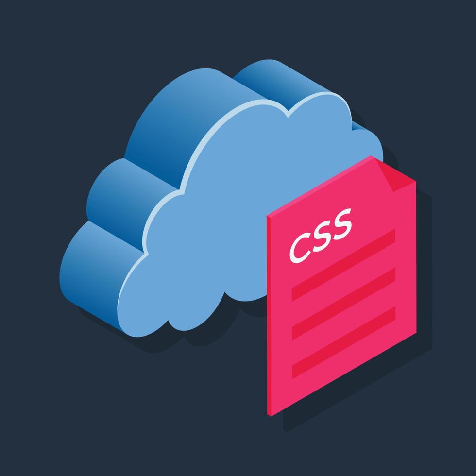 Css File - Isometric 3d illustration. vector