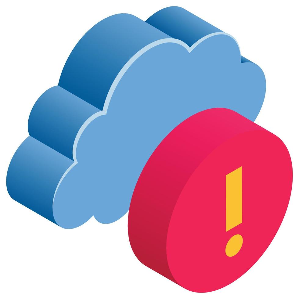 Cloud Information - Isometric 3d illustration. vector
