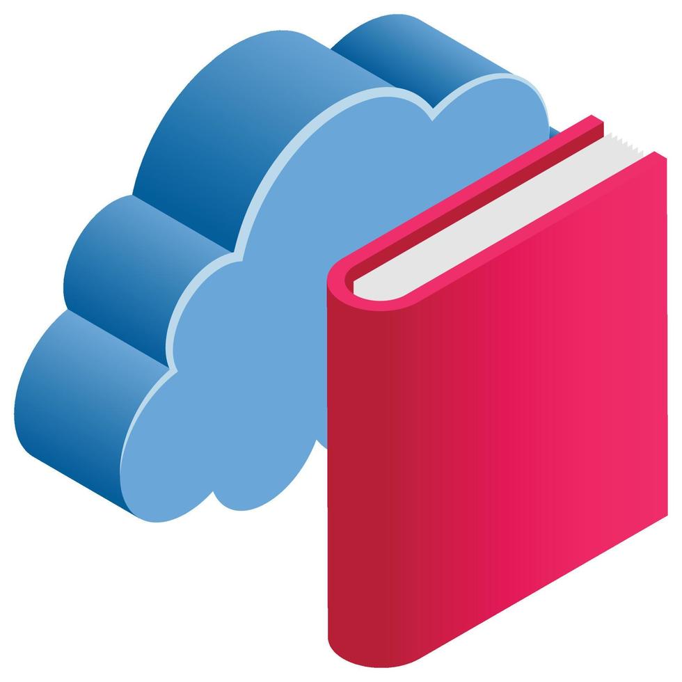 E-Book - Isometric 3d illustration. vector