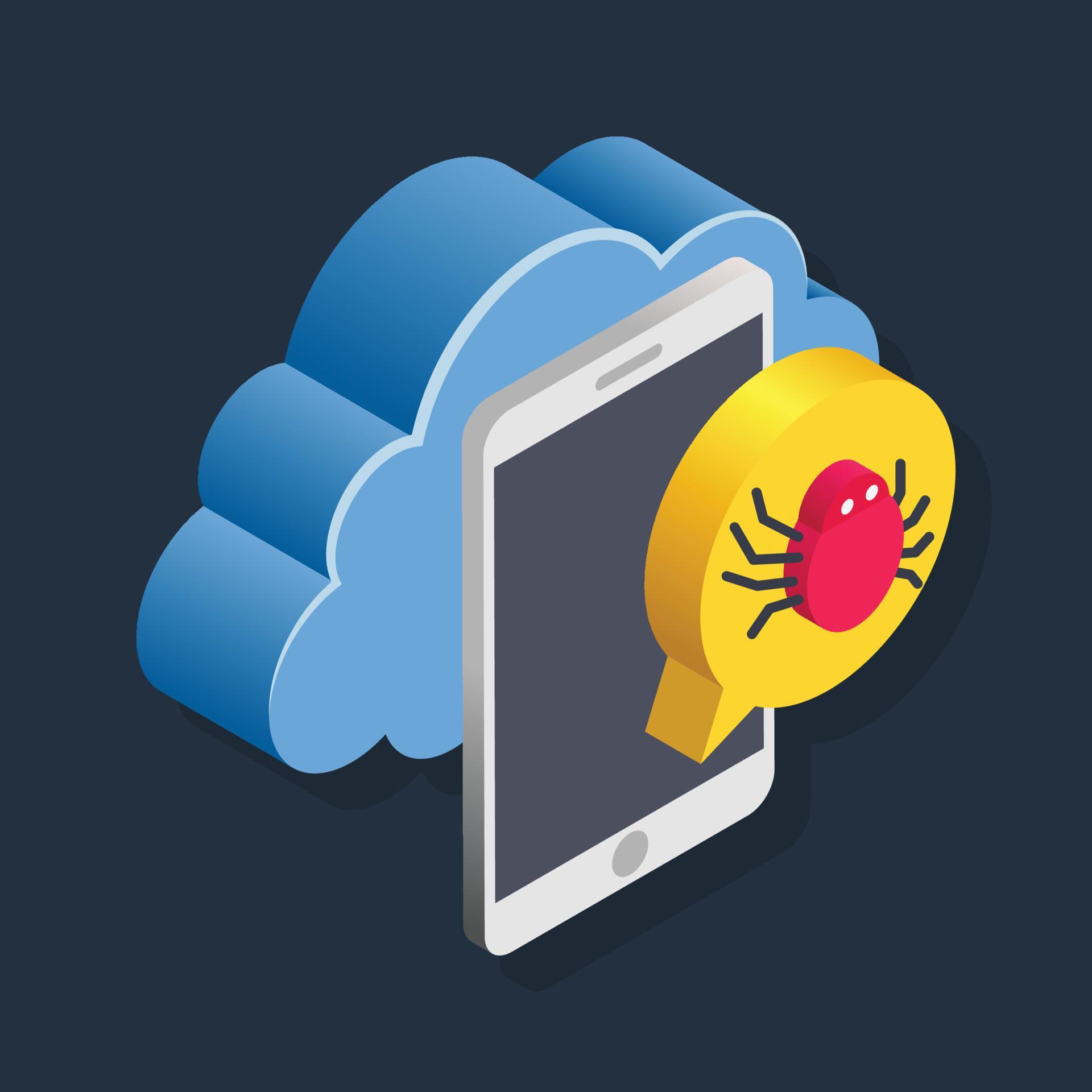 Mobile Virus Isometric 3d illustration. 17198637 Vector Art at Vecteezy