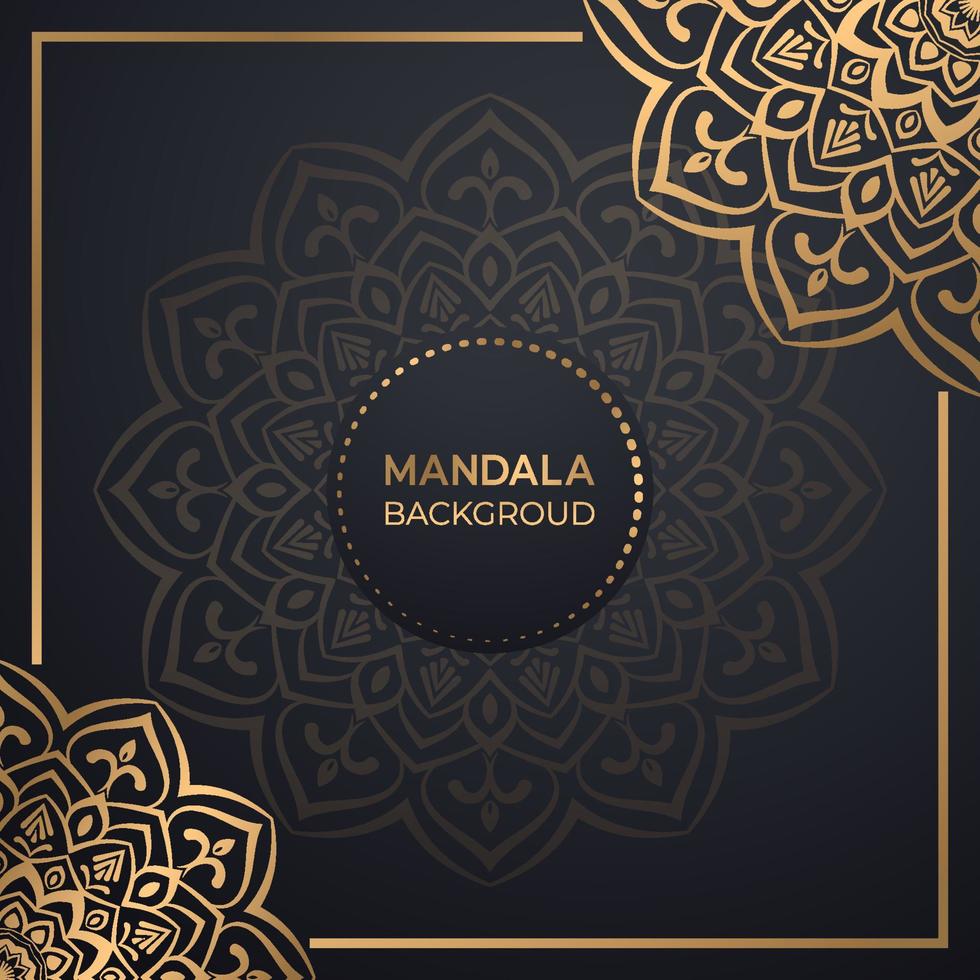 plantilla de diseño de fondo de mandala ornamental arabesco de lujo vector