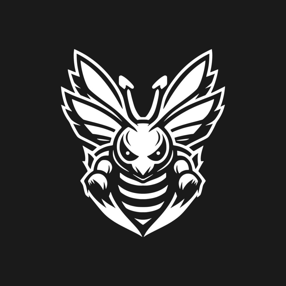 Angry Bee esport logo character vector