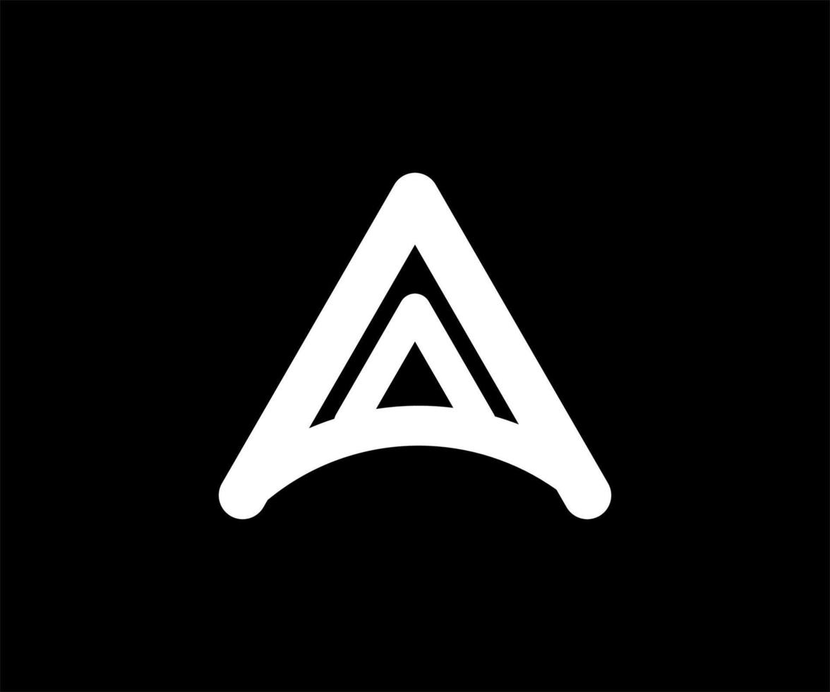 Creative Letter A logo design white. Alphabet logo design.Initial ab alphabet logo design template vector