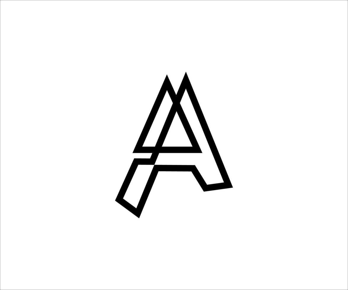 letras un diseño de logotipo de alfabeto de logotipo. diseño de logotipo de letra ab creativa en blanco y negro vector