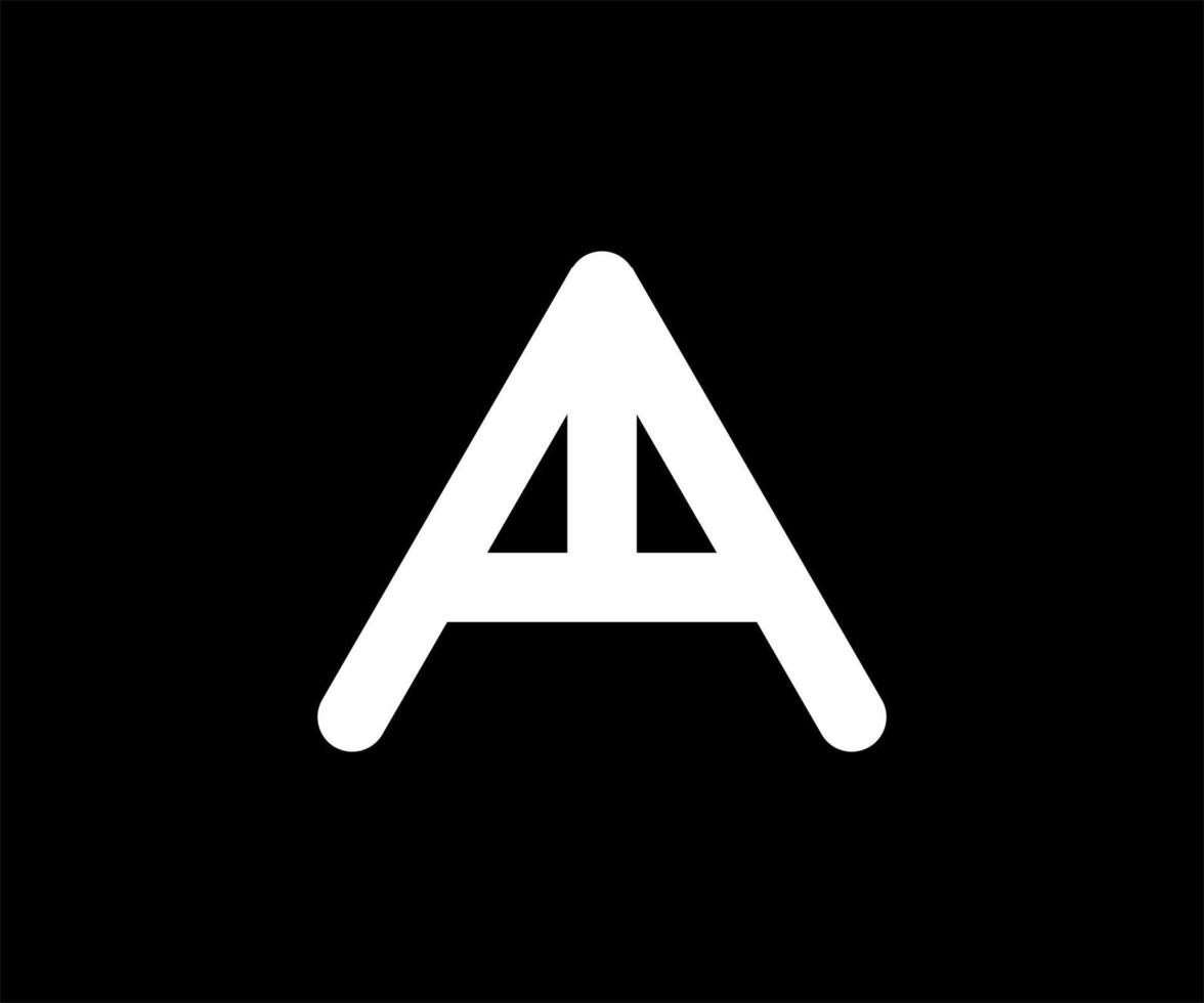 PrintInitial letter a or ba logo design template. Initial a alphabet logo design template vector. Creative Letter A logo design white. vector