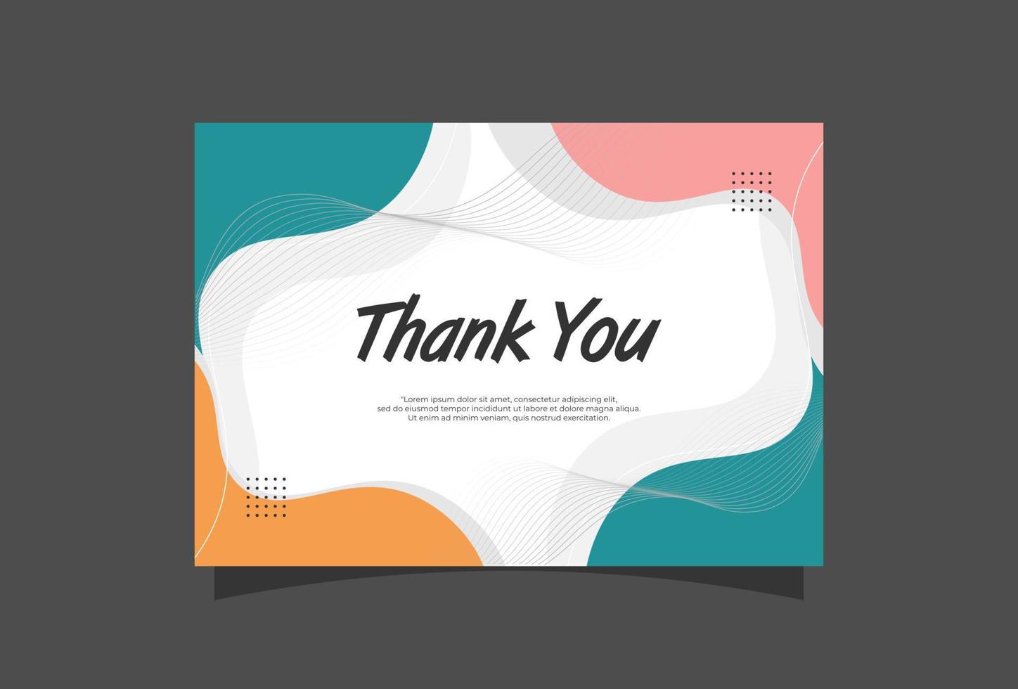 Thank you for coming to our wedding card template vector