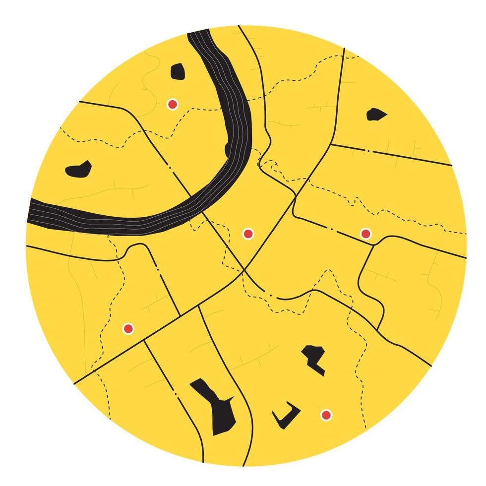 mapa de la ciudad para cualquier tipo de información gráfica digital y publicación impresa. vector