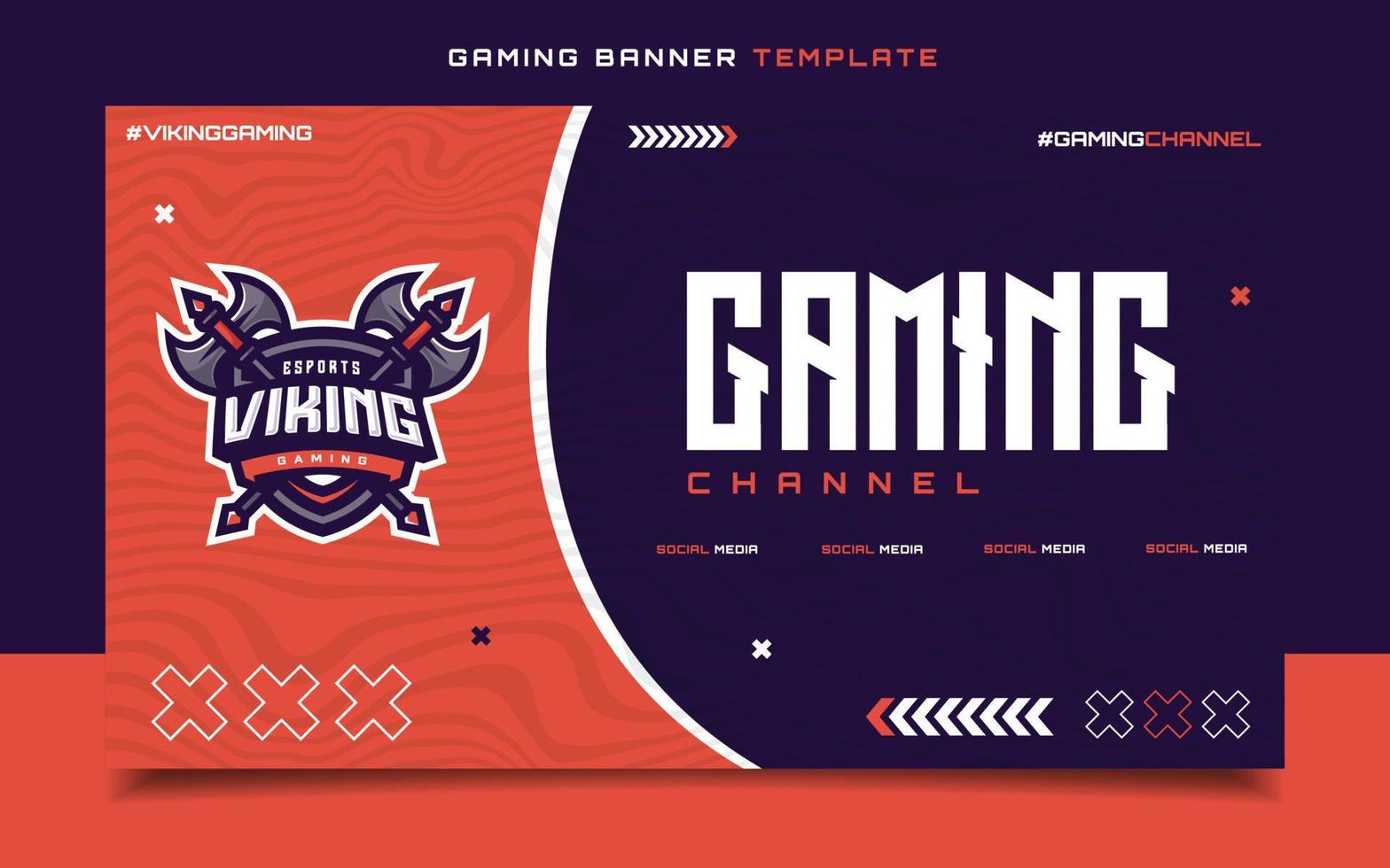 E-sports Gaming Flyer Template with Logo for Social Media Banner vector