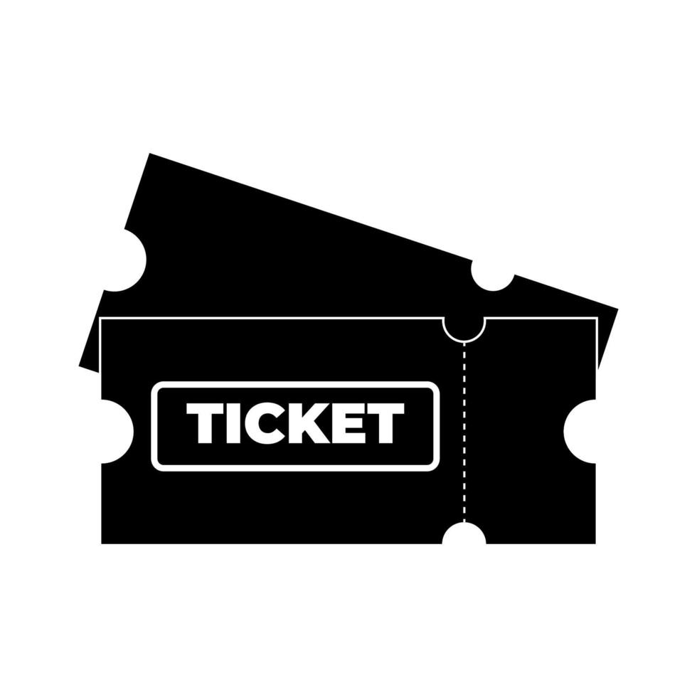 ticket icon vector symbol illustration on white background illustration