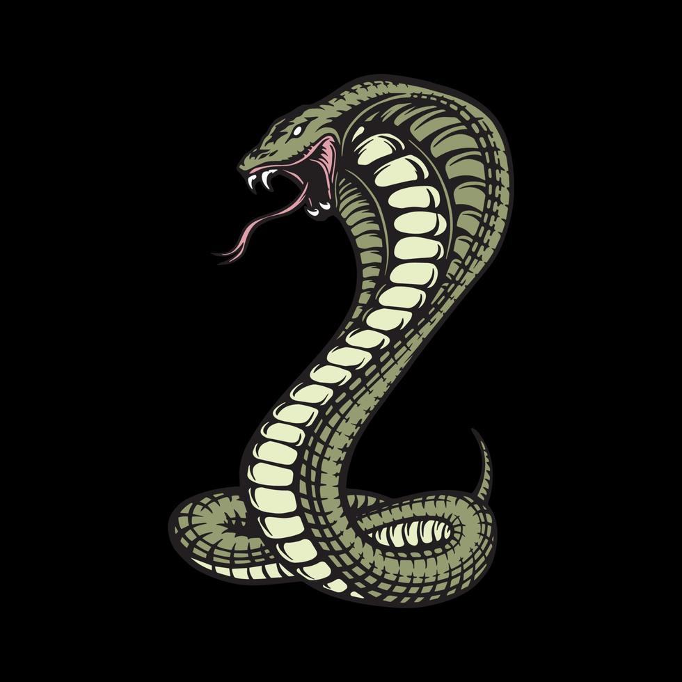 rey cobra serpientes vector