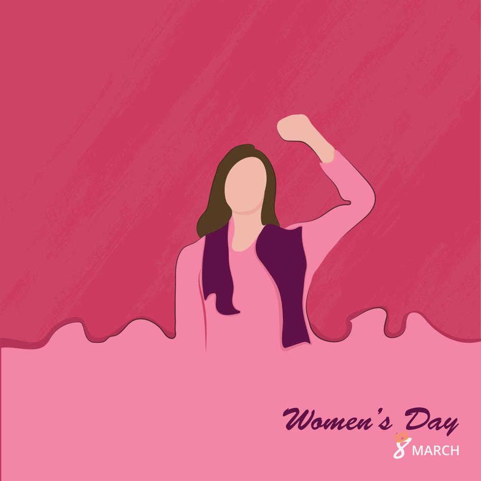 happy international women's day. vector banner design