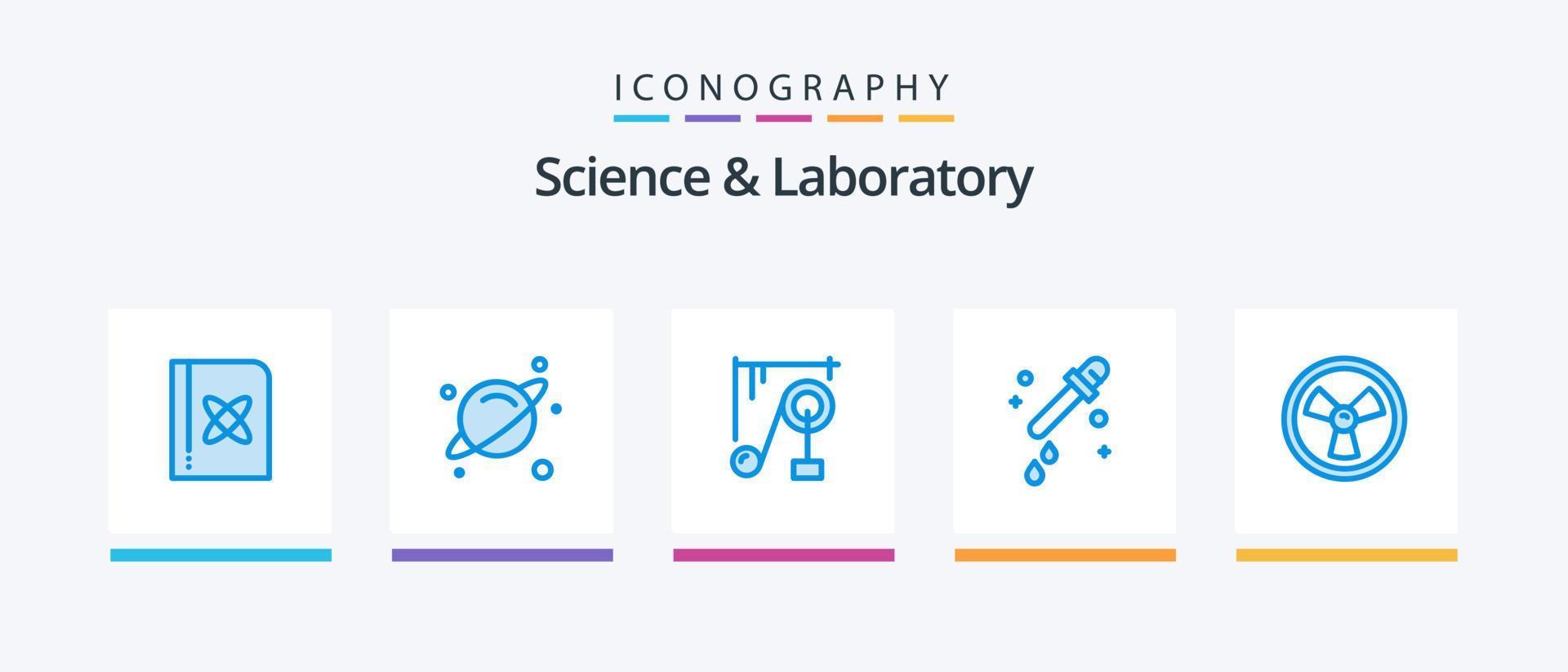 Science Blue 5 Icon Pack Including . chemist. machine. biohazard. pipette. Creative Icons Design vector