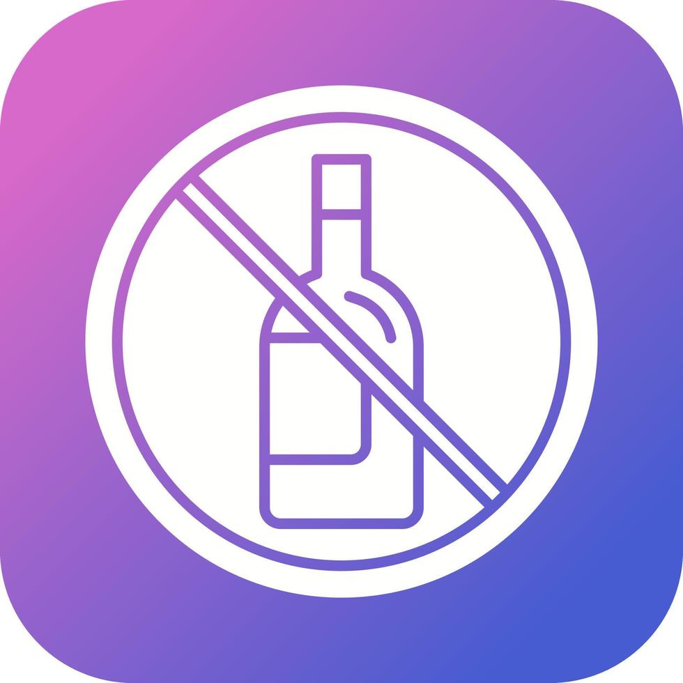 No Alcohol Vector Icon