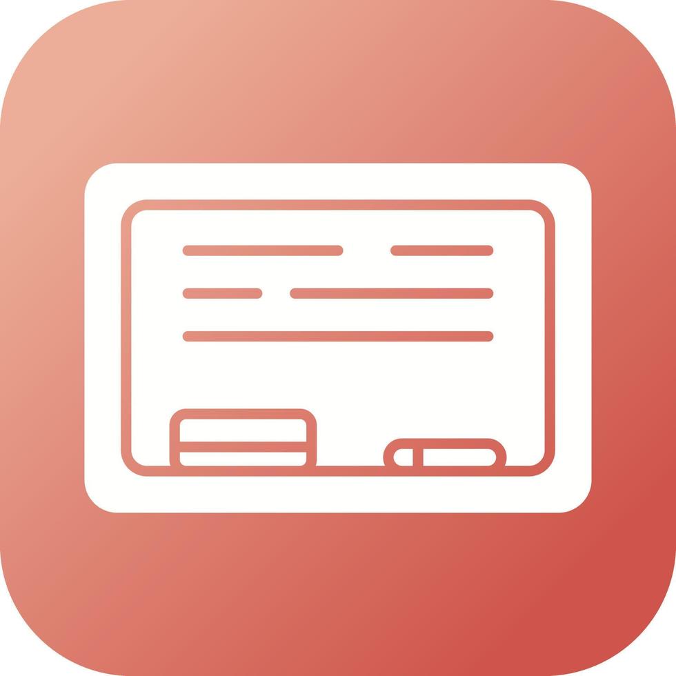 White Board Vector Icon