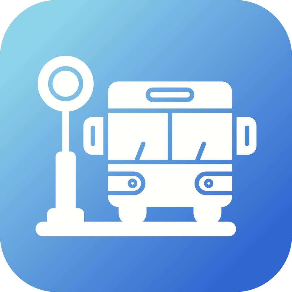 icono de vector de parada de autobús