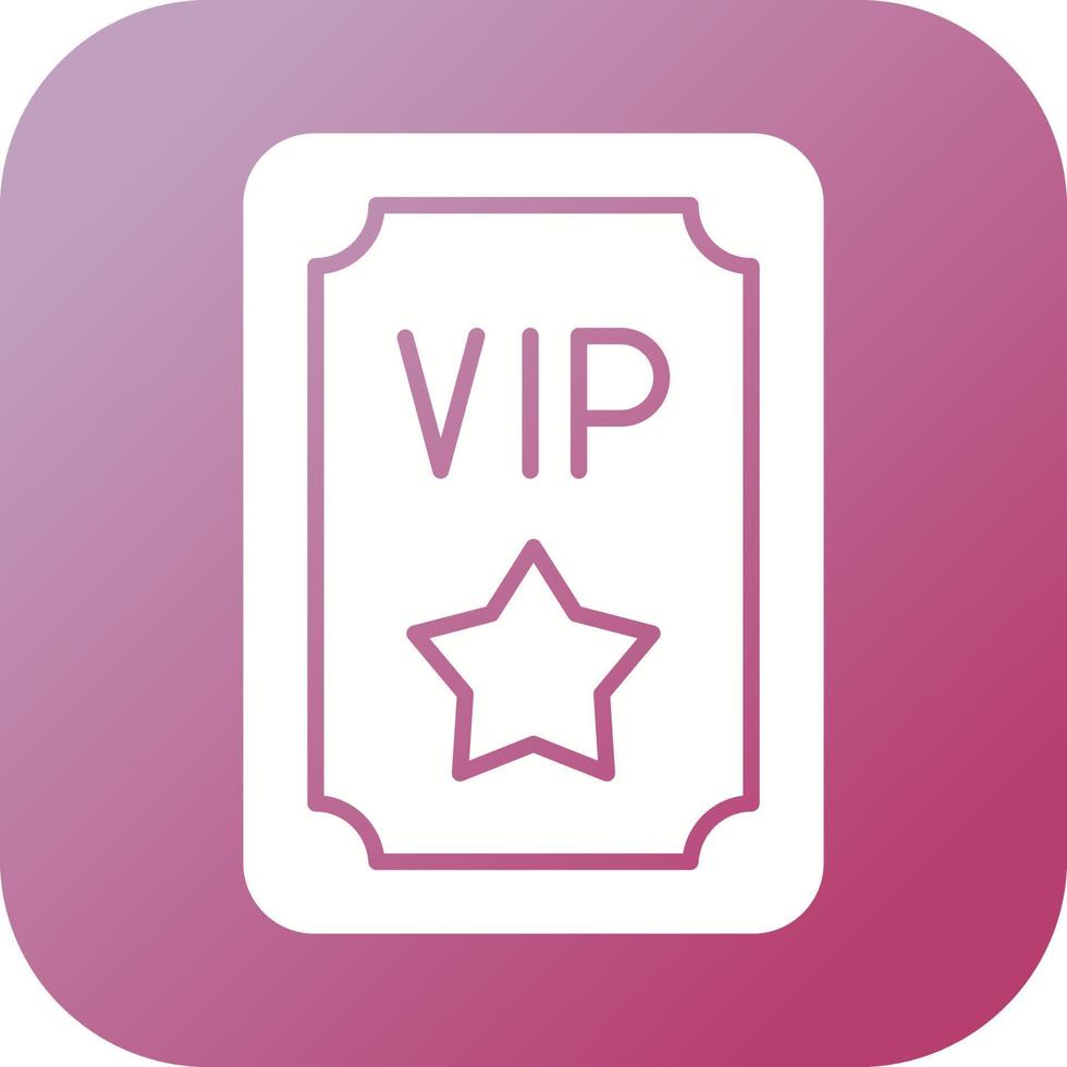 Vip Pass Vector Icon