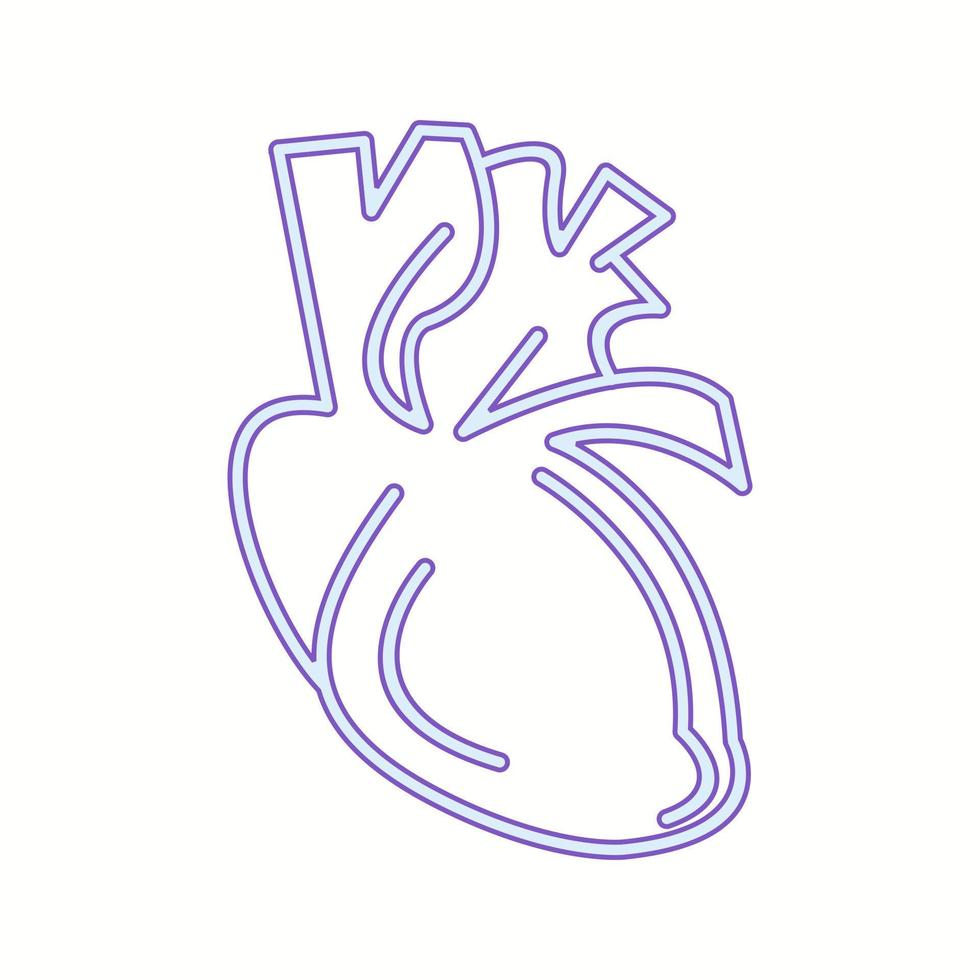 Beautiful heart vector line icon