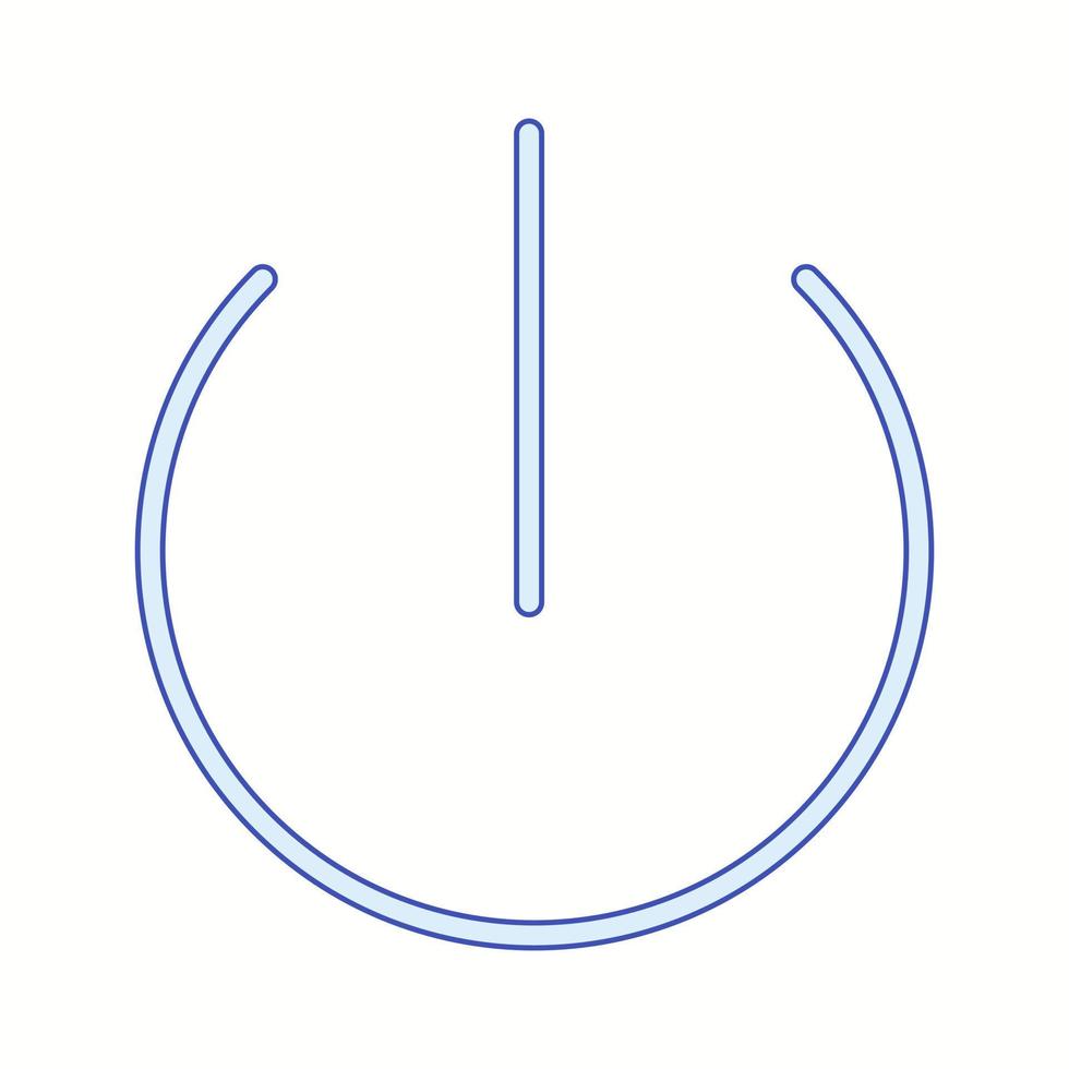 Beautiful Power button vector line icon