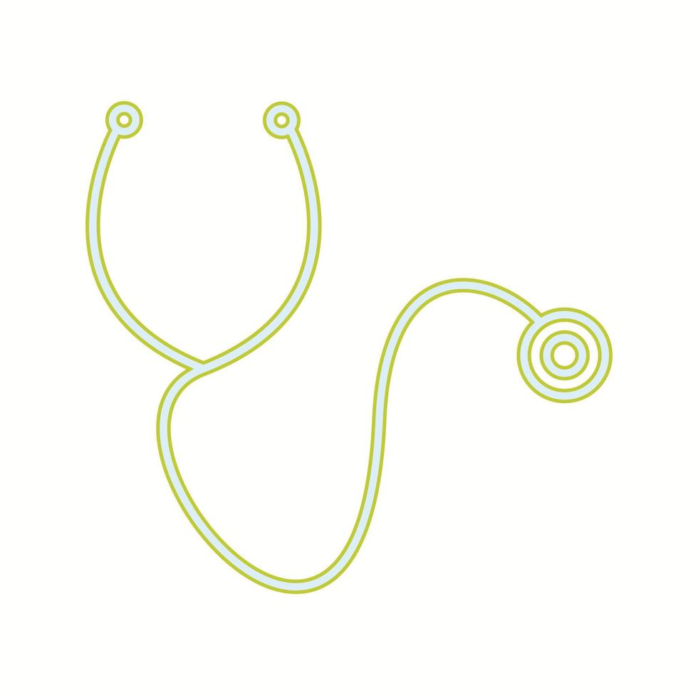 Beautiful stethoscope vector line icon
