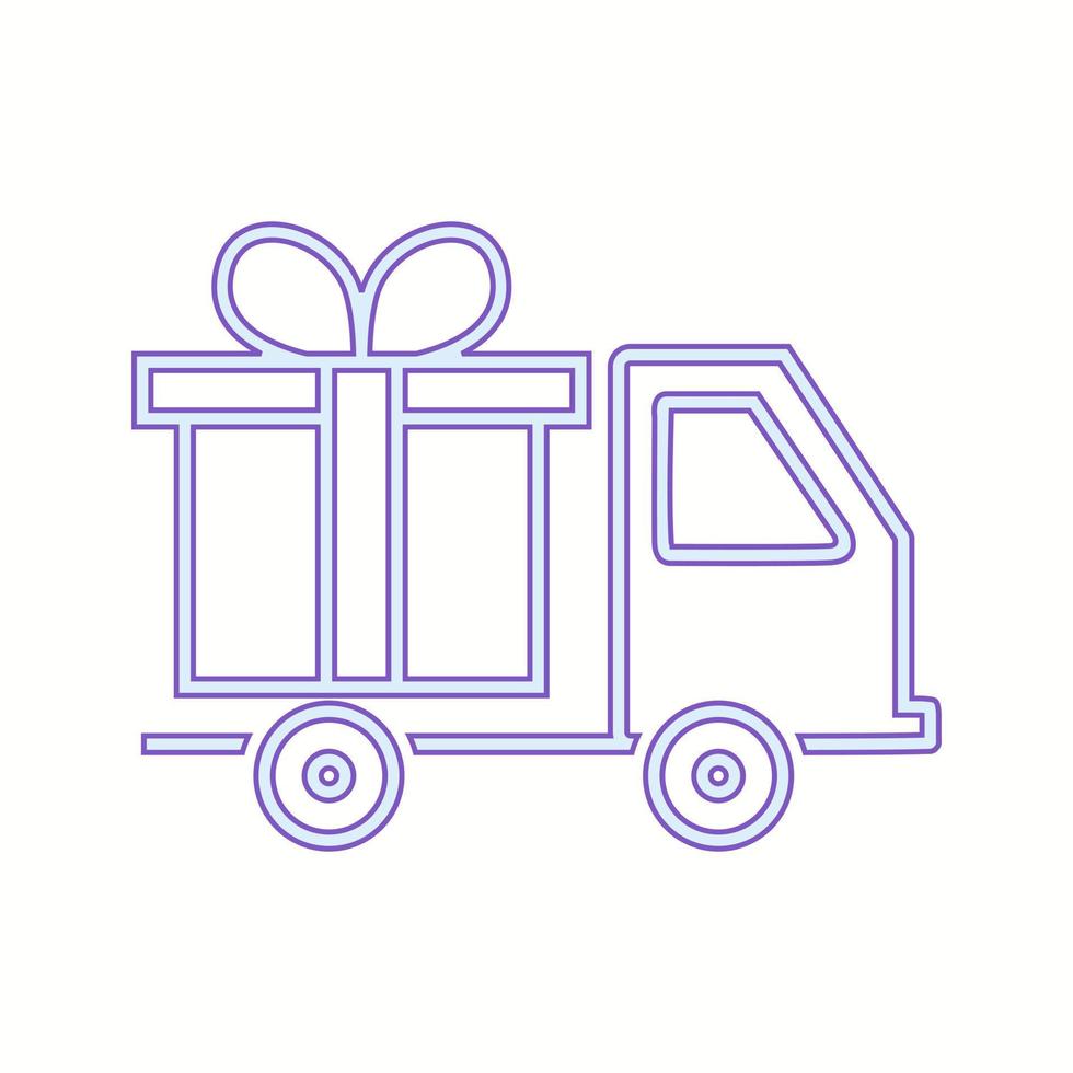 Beautiful Delivery gift vector line icon