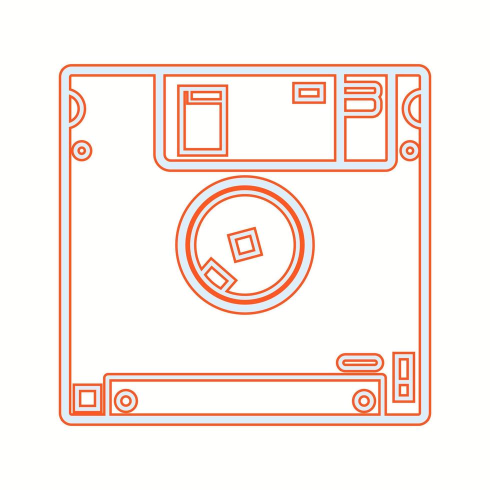 Beautiful Diskette vector line icon