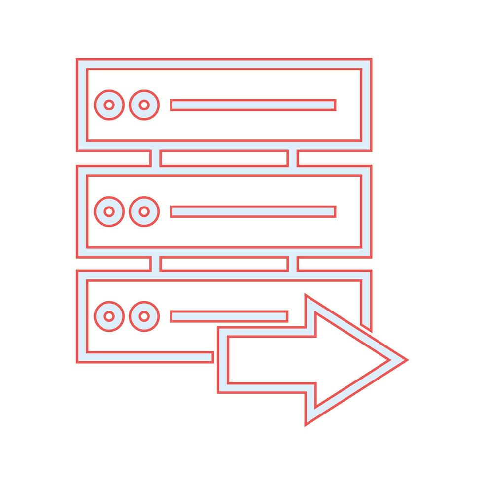 Beautiful Server vector line icon