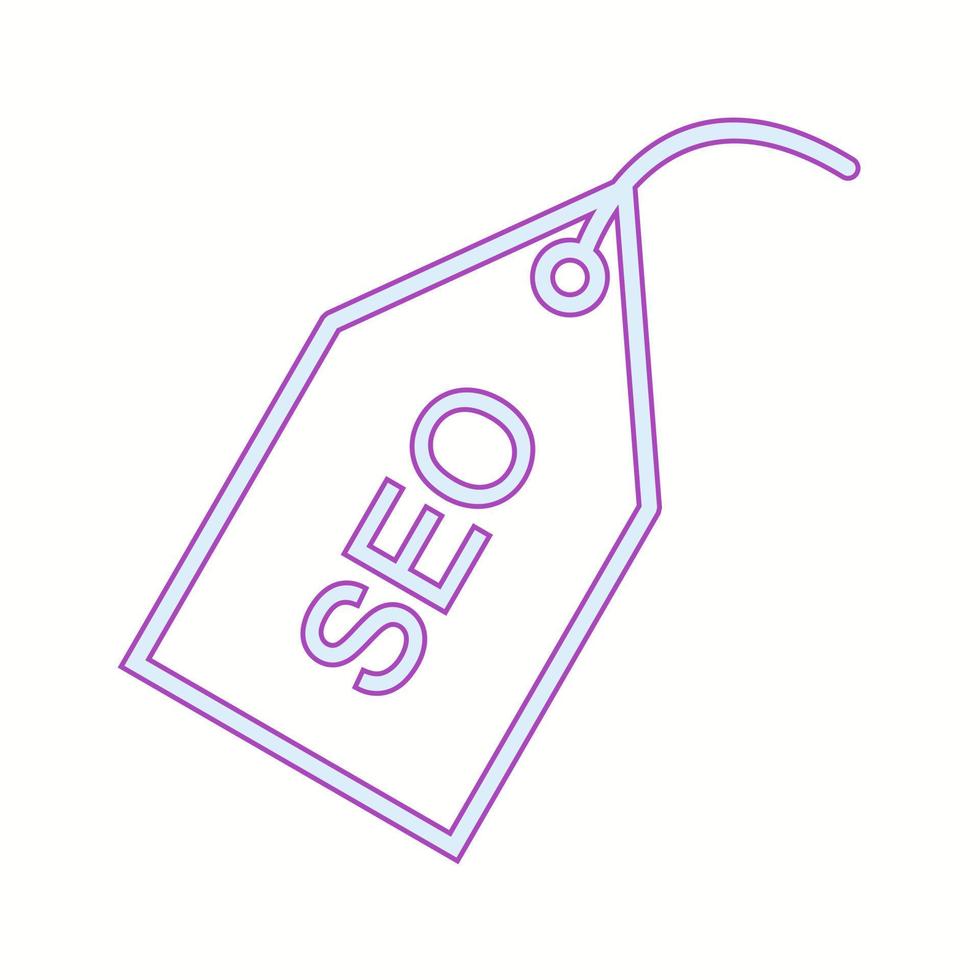 Beautiful SEO tags vector line icon