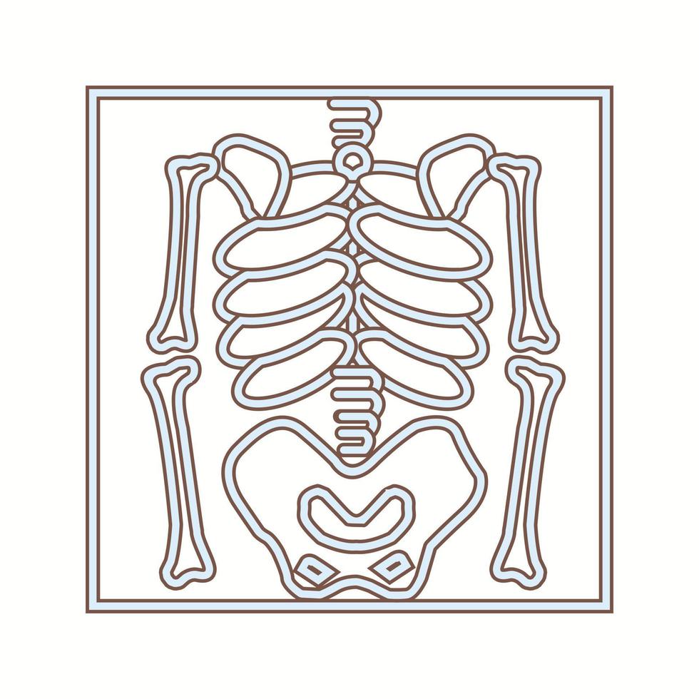 Beautiful skeleton vector line icon