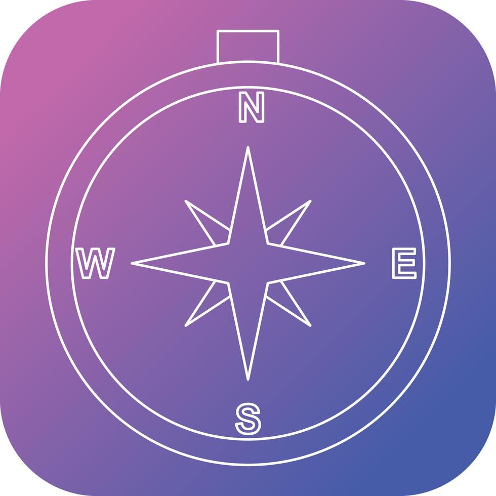 Beautiful compass vector line icon