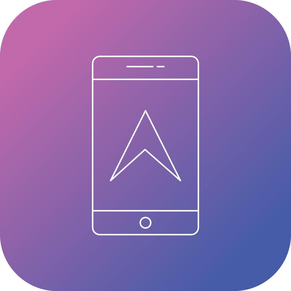 Navigation in mobile line icon vector