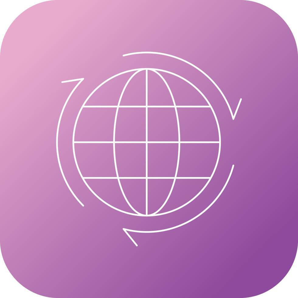 Beautiful Globe  line icon vector