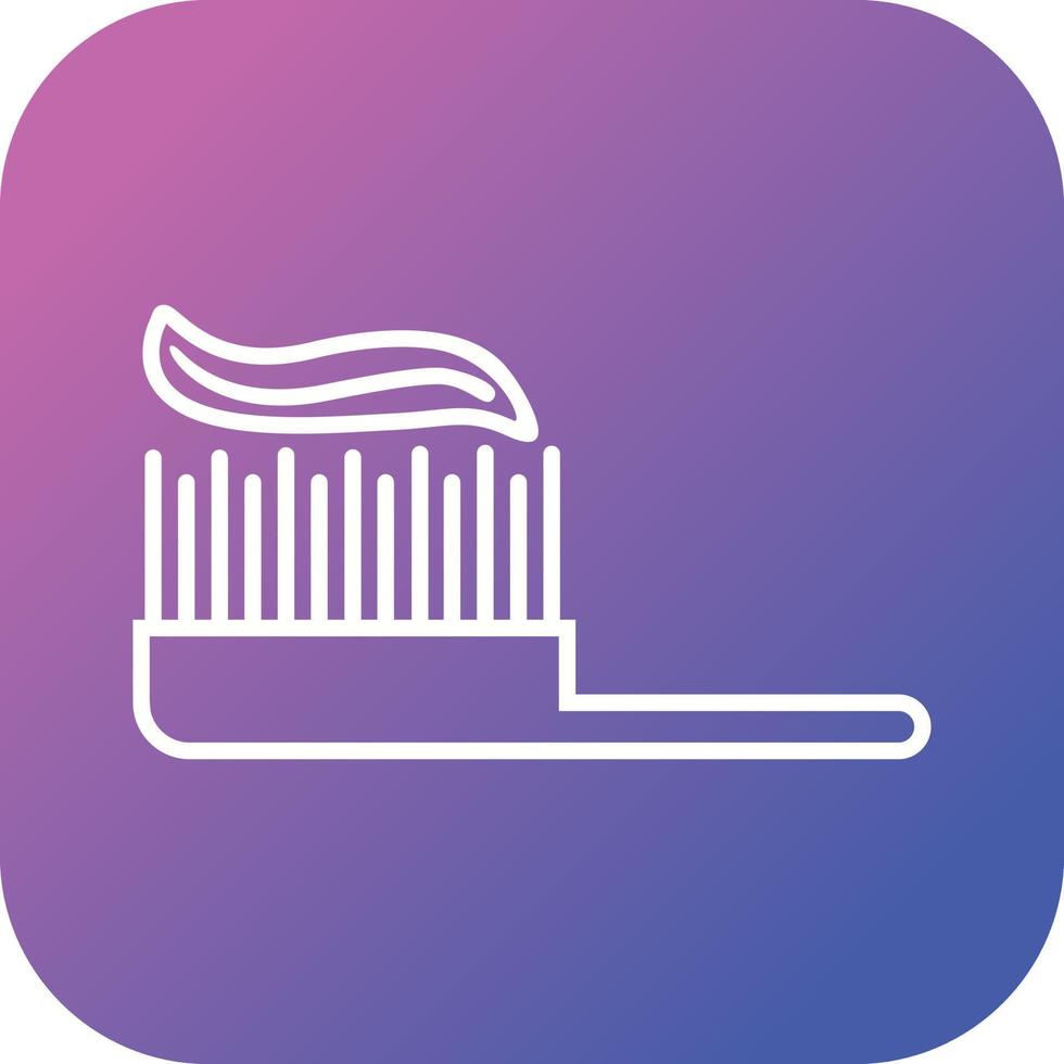 Toothpaste and brush line icon vector