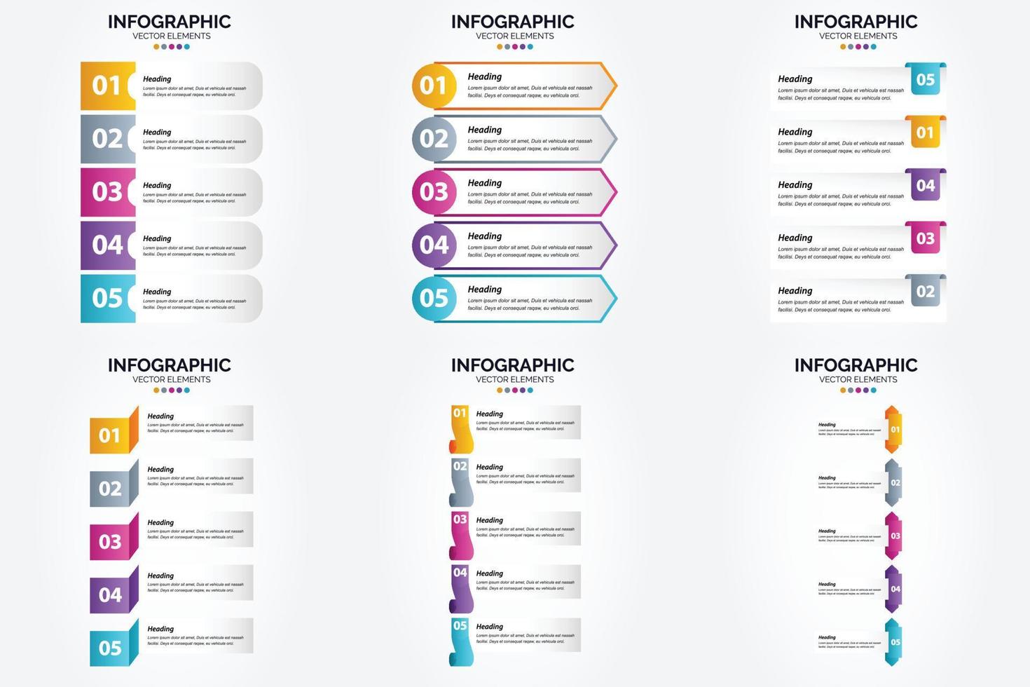 The vector illustrations in this set are ideal for creating infographics for advertising. brochures. flyers. and magazines.